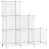 AWTATOS Organizer per armadio, 6 ripiani cubici per libreria, fai da te, impilabile, in plastica, per camera da letto, casa, twill trasparente