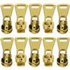 Aerzetix - C62945 - Set di 10 cursori N°4 Non bloccabile per Cerniera Lampo a Spirale - Colore: Dorato - in Metallo - Decorazione Gonna Vestito pelletteria Confezione Cuscino