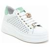 Galieti Sneaker in pelle traforata sui lati con suola 4,5-6cm