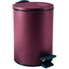 SPIRELLA - Pattumiera a Pedale Adelar 3L - Design Moderno - 16.8 x 16.8 x 25 cm - Colore Bordeaux - Coperchio Anti-Odore - Ideale per Cucina e Bagno - Materiale Durevole