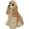 Sandicast Original Size Buff Cocker Spaniel Sculpture, White, Mid Size