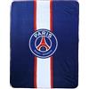 OMYDREAM PSG 2023 Plaid stampato 110x140 cm Paris-Saint-Germain | Oeko-TEX | Blu