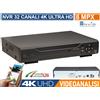 ENVIO NVR 32 CANALI 8 MP ULTRA HD 4K H.265AI ANALISI INTELLIGENTE CLOUD P2P XMEYE