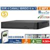ENVIO XVR DVR 6in1 AHD CVI TVI CVBS XVI IP 4 CANALI 5MP CON VIDEOANALISI P2P + HD 1TB