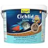 Tetra Cichlid Sticks - Mangime per tutti i ciclidi e altri pesci ornamentali di grandi dimensioni, bastoncini galleggianti, secchio da 10 litri