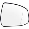 Ynzeyx Specchietto retrovisore riscaldato, vetro bianco per portiera anteriore con piastra di supporto, sostitutivo per Ford Focus MK2 MK3 e Ford Mondeo MK4 (lato destro)