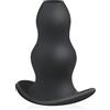 BUTTR Foxhole Hollow Buttplug (Ø 3-6.1 cm) Plug anale cavo, giocattolo del sesso perfetto per la stimolazione dell'ano, base piatta, cavo, nervato