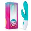 Good Vibes Only Rabbit Vibrator (10 impostazioni di vibrazione) Punto G e Stimolatore del Clitoride per le Donne; Massaggiatore per il tuo Piacere; Senza Fili; Cavo di Ricarica USB Incluso