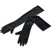 Cottelli Collection Piccoli / grandi Black Wetlook guanti extra lunghi per le donne