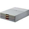 DURABLE Cassettiera Varicolor portamonitor - 28 x 9,5 x 35,6 cm - 3 cassetti - Durable (unità vendita 1 pz.)