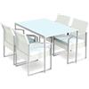 Garden Friend Set pranzo Bilbao - bianco-grigio - Garden Friend - set 5 elementi (unità vendita 1 pz.)