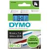 DYMO Nastro D1 standard 458060 - 19 mm x 7 mt - PL - nero-blu - Dymo (unità vendita 1 pz.)