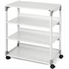 DURABLE Mobile-carrello Multifunzione System 88 - con ruote - 4 ripiani - 75 x 43,2 x 87,9 cm - grigio - Durable (unità vendita 1 pz.)