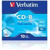 Verbatim - Scatola 10 CD-R Data Life Jewel Case serigrafato - 1X-40X - 43428 - 800MB (unità vendita 1 pz.)