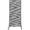 Verdemax Pannello decorativo - metallo - con piedi laterali - 80 x 180 cm - grigio - Verdemax (unità vendita 1 pz.)
