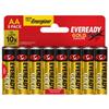 Energizer Pila stilo AA - 1,5V - Eveready Gold- alcalina - Energizer - blister 8 pezzi (unità vendita 1 pz.)