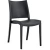 Verdelook Sedia Flat - 56,5 x 44 x 81 cm - PP - nero - Verdelook (unità vendita 1 pz.)