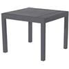 Verdelook Tavolo Sardegna - quadrato - 90 x 90 x 74 cm - grigio - Verdelook (unità vendita 1 pz.)