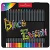 FABER-CASTELL Matite colorate triangolare Black Edition - colori assortiti - Faber-Castell - conf.24 pezzi (unità vendita 1 pz.)