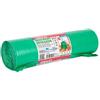 Geko Sacchi per rifiuti da giardino - 80 x 120 cm - 150 L - 56 micron - LDPE - verde - Geko - rotolo da 10 sacchetti (unità vendita 1 pz.)