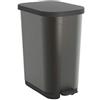 ROTHO Cestino RIBO raccolta differenziata - PP - con coperchio e pedale - 40 x 28,5 x 51,3 cm - 25-40 L - grafite - Rotho (unità vendita 1 pz.)
