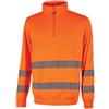 U-Power Felpa alta visibilità Felis - mezza zip - taglia L - arancio fluo - U-Power (unità vendita 1 pz.)