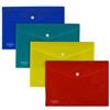 Plastibor Busta con bottone - PP - 23,9 x 16,9 cm - colori assortiti - Plastibor (unità vendita 4 pz.)
