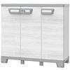 TERRY Armadio CAB102B sequoia - 3 ante - 102 x 39 x 93,5 cm - plastica - grigio - Terry (unità vendita 1 pz.)