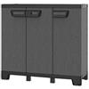 TERRY Armadio CAB102B ardesia - 3 ante - 102 x 39 x 93,5 cm - plastica - nero - Terry (unità vendita 1 pz.)