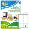 TICO Etichette adesive LP4W - in carta - angoli arrotondati - permanenti - 99,1 x 93,1 mm - 6 et-fg - 100 fogli - bianco - Tico (unità vendita 1 pz.)
