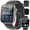 Merkloos Smartwatch per uomo e donna con Bluetooth, display HD da 1,83 pollici, oltre 110 modalità sportive, monitoraggio del sonno, misurazione della SpO2, misurazione della frequenza cardiaca, IP68, orologio fitness per iOS e Android