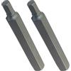 AERZETIX - Set di 2 Punte lunghe esagonale 6mm/Allen 6 lati - L75mm 3/8''(10mm) - per cacciavite/portapunte - per vite Allen 6 lati - Ferramenta/Utensile manuale - Acciaio S2 - C45895
