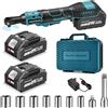 Yofuly Chiave a Cricchetto Compatibile con Batterie Makita 18V, 2 * 4000mAh Batterie Avvitatore Elettrico Set di Chiavi da 3/8 60 N.m, 320 giri/min per Riparazioni Domestiche e Officina