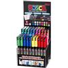 Uni Posca Espositore da banco 80 marcatori a tempera Uni Posca colori assortiti - punta PC1 - M PC1MR 80P
