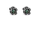 Giovanni Raspini / Floral / orecchini bottone Margherite Garden / argento e agata verde - 11207