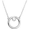Sofia Milani - Collana da Donna in Argento 925 - con Pietra Zircone - Ciondolo a Cerchio - N0859