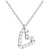 Sofia Milani - Collana da Donna in Argento 925 - con Pietra Zircone - Ciondolo a Cuore - N0479