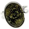 SilverAmber Jewellery Classico anello di design in argento Sterling 925 e ambra baltica regolabile, GL464A, Adjustable, Gemma, Ambra