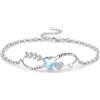 Eusense Bracciale Infinito e Cuore Braccialetto Pietra di Luna Braccialetto per Donna, Regalo per Anniversario, San Valentino o Compleanno