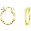 SOFIA MILANI - Orecchini da Donna in Argento 925 - Placcati in Oro - Creoli a Coste - E1497