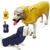 BePetMia Giacca Impermeabile per Cani, Cappotto Impermeabile per Cani con Cappuccio, Giacca Antivento Regolabile per Cani di Taglia Piccola, Media e Grande (XXL: Neck 55-60cm, Chest 70-82cm, Yellow)