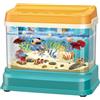 Forroby Acquario Bambini Acquario Finto con Pesci*4 in Movimento,Acquario Giocattolo per Bambini con Luce e Musica USB,Canna da Pesca,Rete da Pesca,Animali Giocattolo,Regalo per Bambini Ragazzi Ragazze