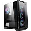 MSI MPG GUNGNIR 110R - 'G110R' Mid Tower Gaming Caso, Nero, USB 3.2 Gen2 Tipo C, 4x 120 mm ARGB Fan, Mystic Light Sync, 1 a 6 ARGB Scheda di controllo, pannello in vetro temperato, ATX, mATX, Mini-ITX