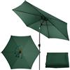 Roadtime Copertura universale per ombrellone di ricambio, 3 m, per cortile, giardino, spiaggia, piscina, tavolo di mercato (3 m/6 coste, verde)