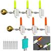 ZOYDP 6 Pezzi Starlight Pesca a Batteria, Starlight LED Pesca, Campana di Allarme di Pesca Impermeabile con Caricatore e Batteria per La Pesca Notturna