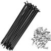 A ABSOPRO Raggi 14G per Mountain Bike 36 Pezzi 140mm Acciaio Nero