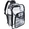 FISHSHOP Zaino in PVC Trasparente,Impermeabile Casual Bag Zainetto Zaino Trasparente Donna Uomo Zaini,Per Scuola Lavoro Viaggio Palestra Spiaggia Concerti Festival (L)
