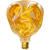 Roomrite Lampadina LED E27, Lampadine E27 Vintage 4W Dimmerabile G125 Φ125mm forme irregolari XXL Lampadina retrò illuminazione retrò per soggiorno/camera da letto/sala da pranzo - vetro ambrato