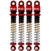 INJORA RC Ammortizzatore 43mm Filettato Tele Shocks Damper per 1/24 RC Crawler Axial SCX24 Deadbolt Bronco Gladiator Upgrade(Rosso)
