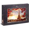Ulmer Puzzleschmiede - Puzzle Autunno a Parigi - puzzle 1000 pezzi - La Torre Eiffel a Parigi dietro la Senna e le foglie autunnali